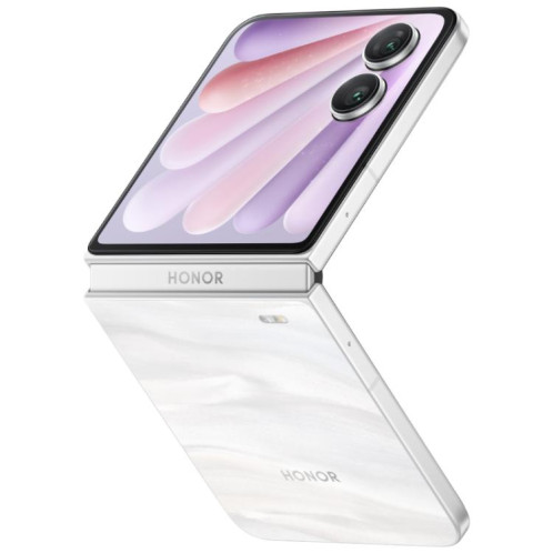 Honor Magic V Flip2, 12 Go + 1 To, 6,82 pouces + 4,0 pouces MagicOS 9.0.1 Android 15 Snapdragon 8 Gen 3 Octa Core, Réseau : 5G, NFC, OTG (Blanc) SH840W1129-021